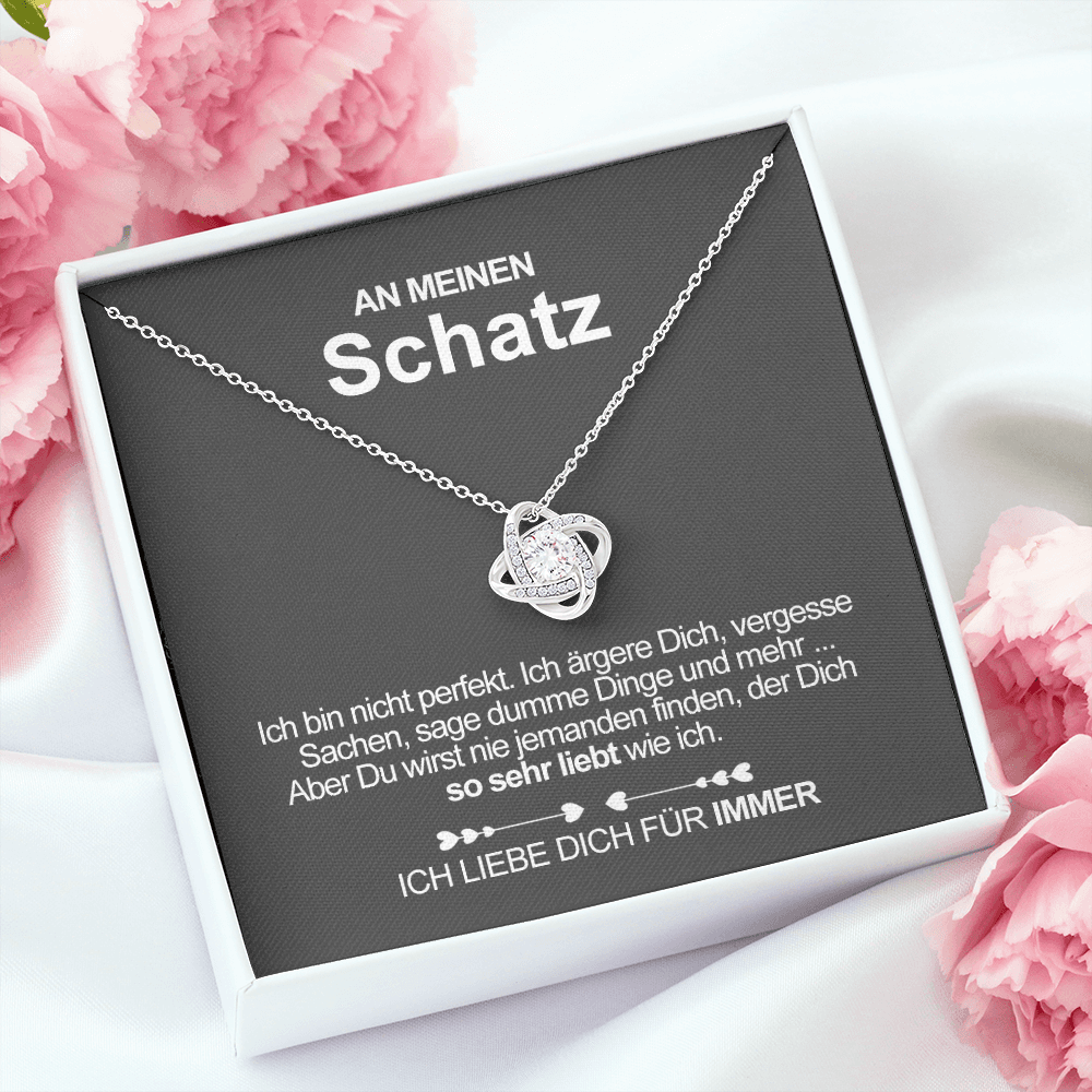 Sterling Silber Halskette - An meinen Schatz - Für Immer