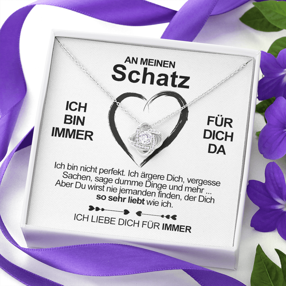 Sterling Silber Halskette - An meinen Schatz - Ich Liebe Dich