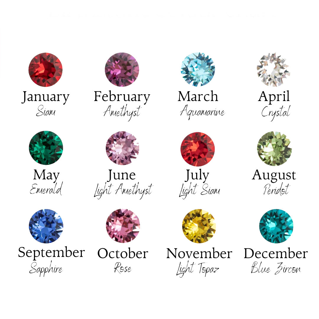 Herz & Geburtsstein - Namensanhänger Halskette