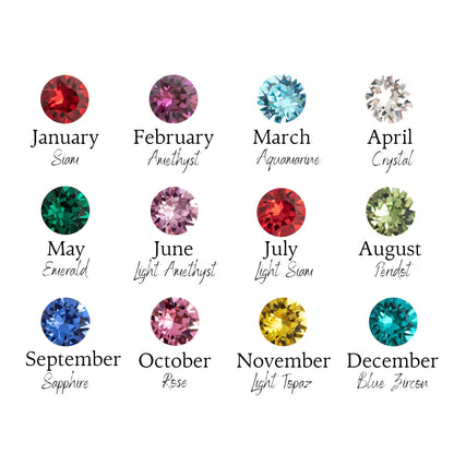 Herz & Geburtsstein - Namensanhänger Halskette