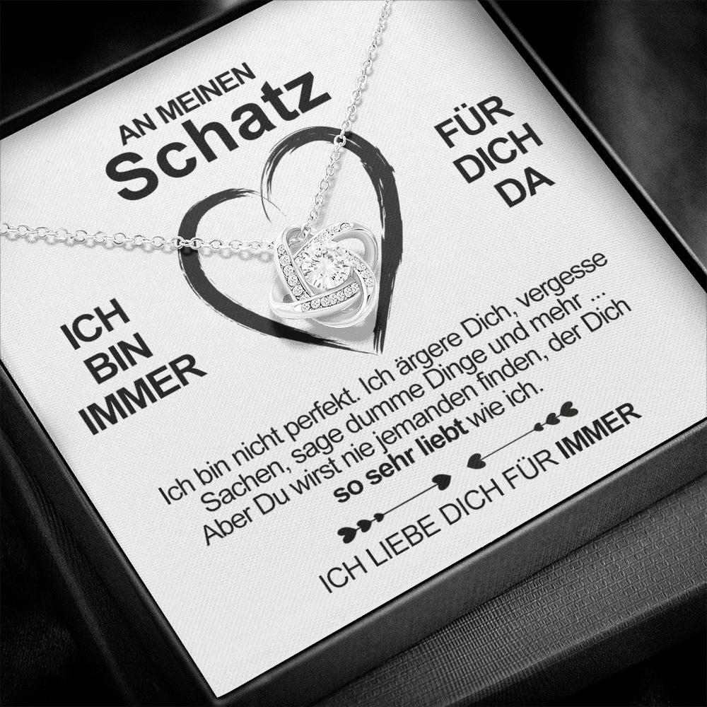 Sterling Silber Halskette - An meinen Schatz - Ich Liebe Dich