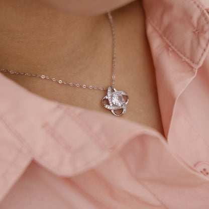 Sterling Silber Halskette - mit echter Rosen Bär Geschenkbox