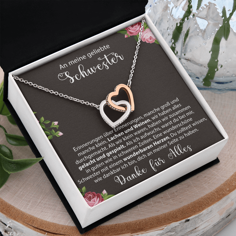 Sterling Silber Halskette - Beste Schwester der Welt