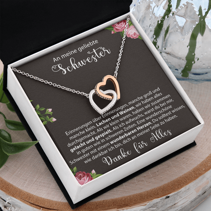 Sterling Silber Halskette - Beste Schwester der Welt