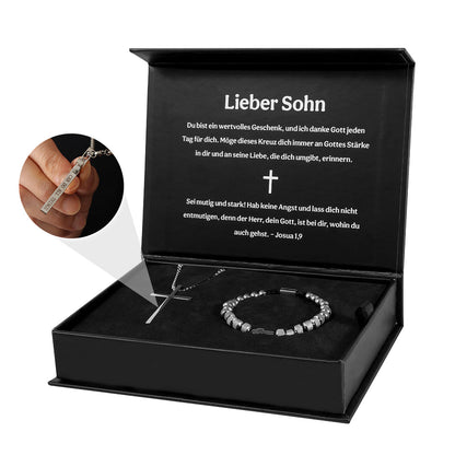 Luvellery Kreuz Armband & Halskette - An meinen Sohn
