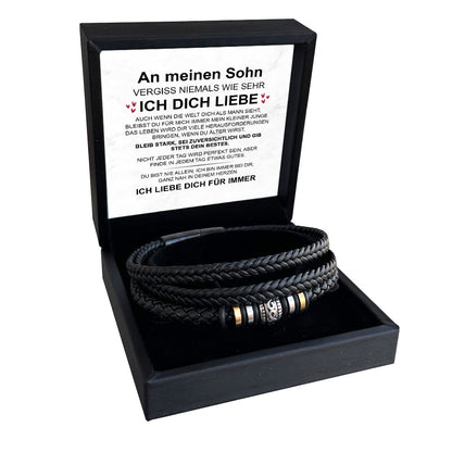 Leder Armband - Ich liebe dich "An meinen Sohn"