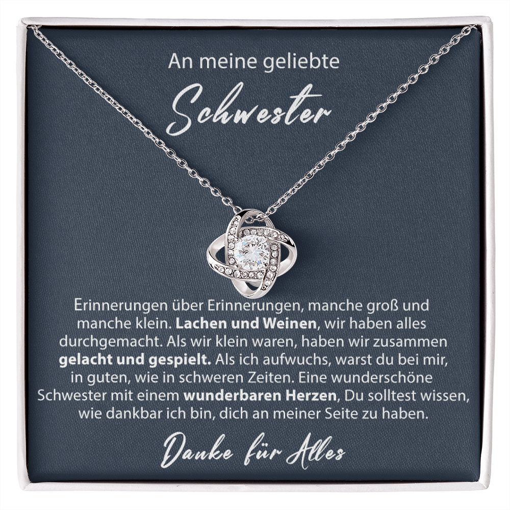 Kristall Halskette - An meine geliebte Schwester