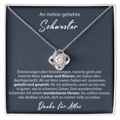Kristall Halskette - An meine geliebte Schwester