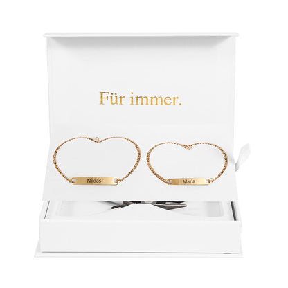 Luvellery Permanent Partner-Armbänder mit Gravur
