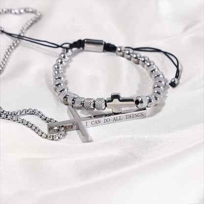 Luvellery Kreuz Armband & Halskette - An meinen Sohn