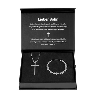 Luvellery Kreuz Armband & Halskette - An meinen Sohn