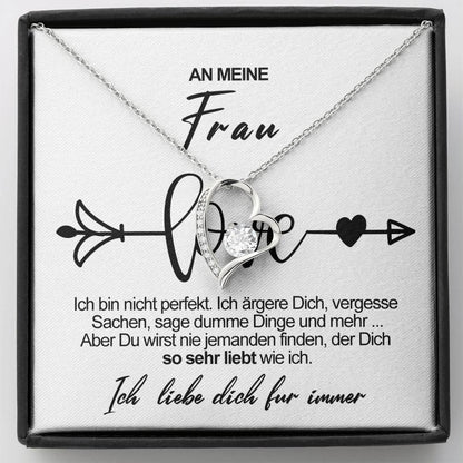 Sterling Silber Halskette - Für meine schöne Frau