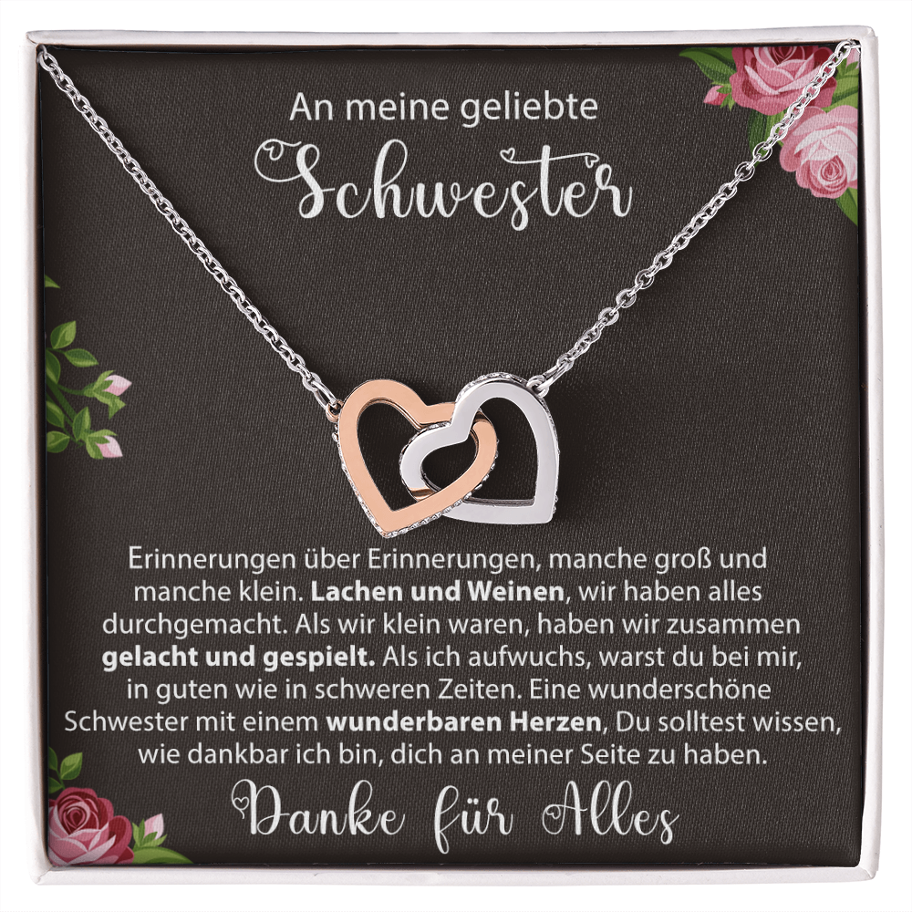 Sterling Silber Halskette - Beste Schwester der Welt