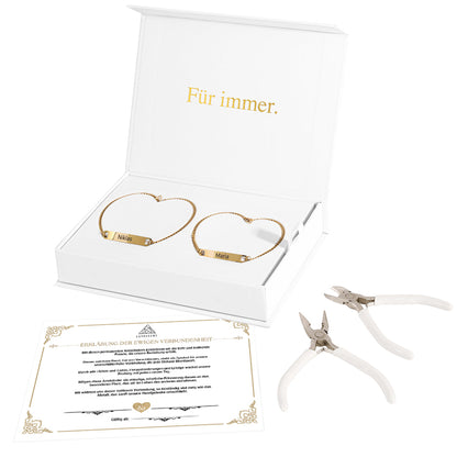Luvellery Permanent Partner-Armbänder mit Gravur