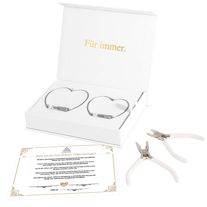 Luvellery Permanent Partner-Armbänder mit Gravur