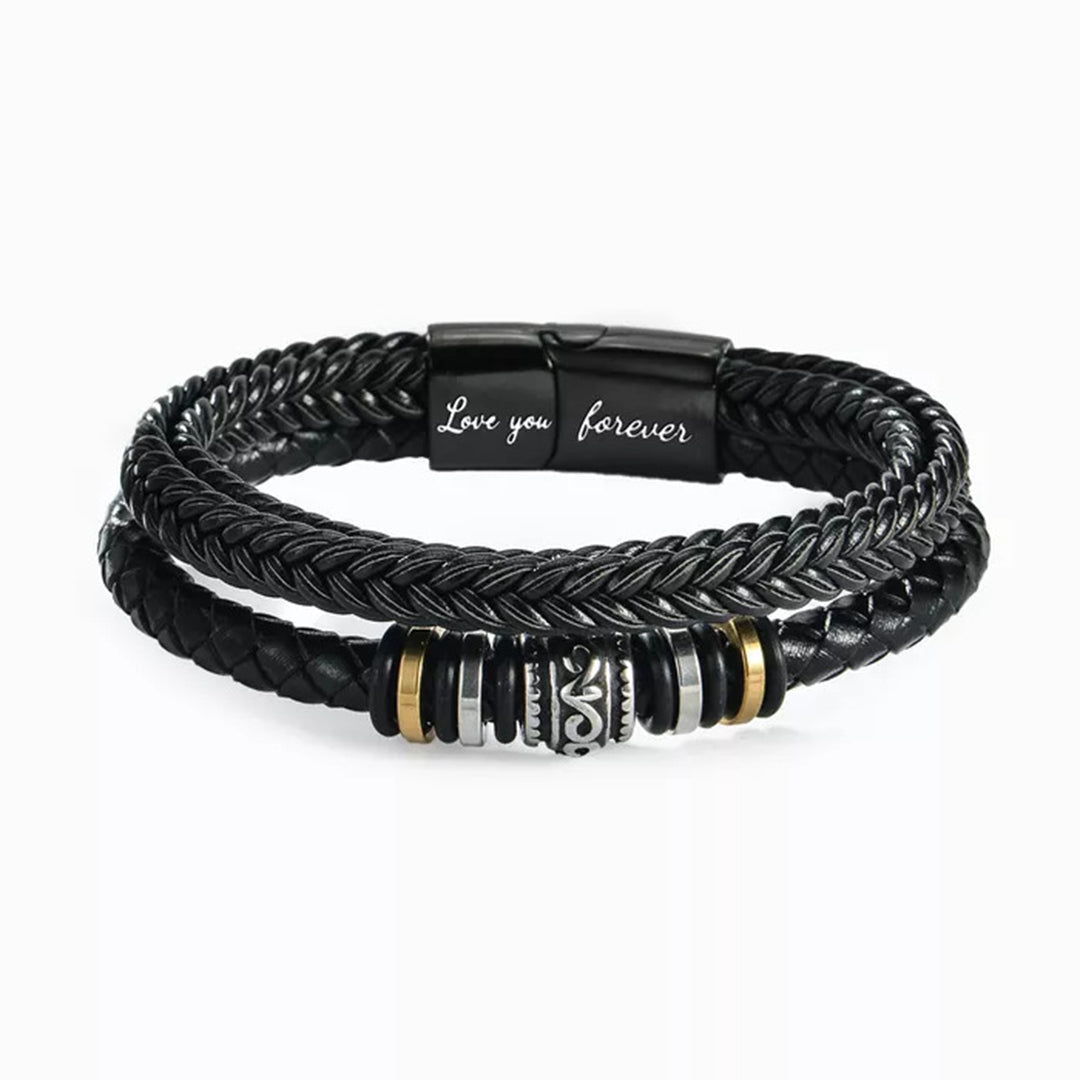 Leder Armband - Ich liebe dich "An meinen Sohn"