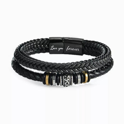 Leder Armband - Ich liebe dich "An meinen Sohn"