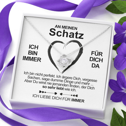 Sterling Silber Halskette - An meinen Schatz - Ich Liebe Dich