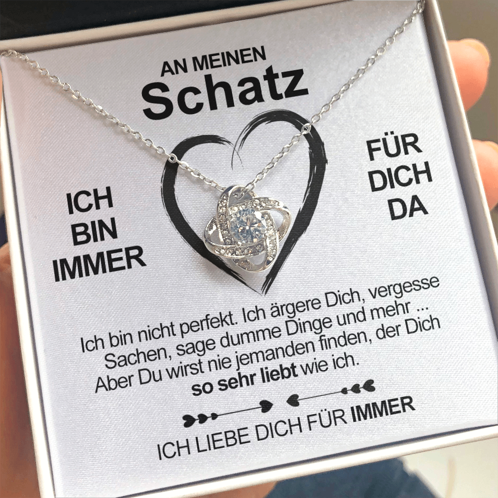Sterling Silber Halskette - An meinen Schatz - Ich Liebe Dich