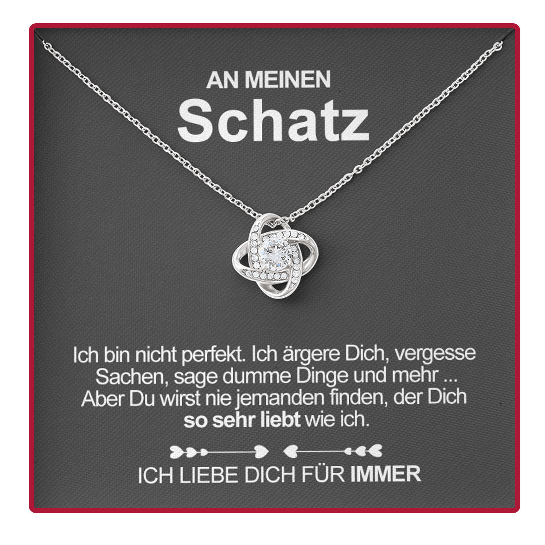 Sterling Silber Halskette - Mit 6 Rosen - An meinen Schatz