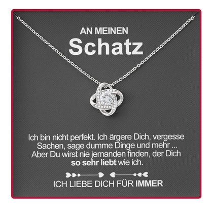 Sterling Silber Halskette - Mit 6 Rosen - An meinen Schatz