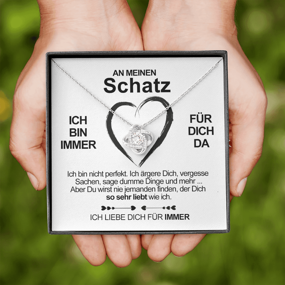 Sterling Silber Halskette - An meinen Schatz - Ich Liebe Dich