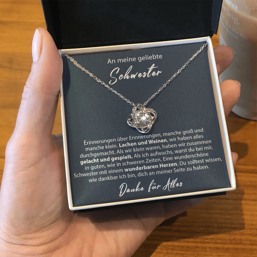 Kristall Halskette - An meine geliebte Schwester