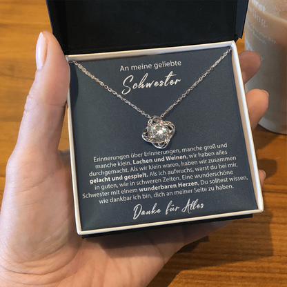 Kristall Halskette - An meine geliebte Schwester